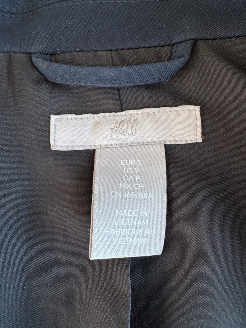 H&M Navy Blue Blazer Suit Jacket Size Small - Picture 5 of 11